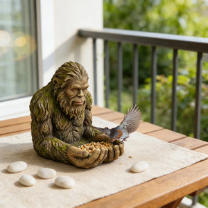 Big-foot Bird Feeder Garden Sculpture Birdfeeder Yard Art Decoration Wild Bird Feeding Station Resin Crafts For Patio Yard