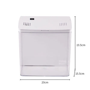 Fish Tank Mini Fish Tank Desktop Fish Tank Home With Led Light and Water Pump USB Connect Plastic Material Fish Tank