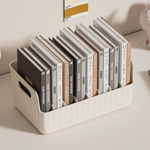 Storage Box With Partitions Refrigerator Organizer Bin Plastic Food Storage Organizer Tapes, Books, Seasoning Bags Storage Boxes