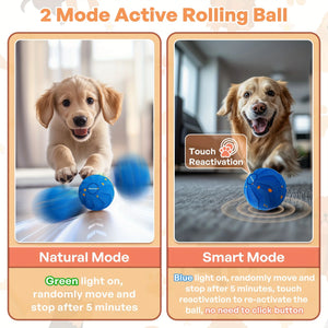 Intelligent interactive dog toy, with automatic movement,bouncing and rotating functions,a rolling ball for medium to large dogs