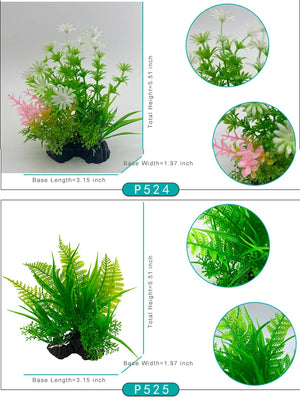 Fish Tank Ornament Plant Aquarium Artificial Decor Plants Simulation Water Grass Fish Bowl Plastic Weeds Decoration 5.5 inch