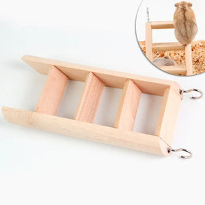 Hamster Ladder Natural Wooden Hamster Climbing Toy Small Pet Toy for Hamster Squirrel Guinea Pig Pet Rat Toys