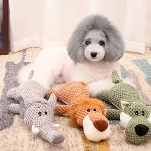 Dog Sounding Toy Molar Training Decompress Interactive Bite Resistant animal Shape Plush Toys Pet Dog Toy