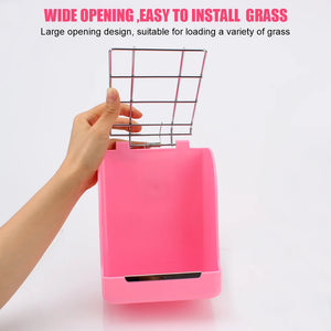 Rabbit Grass Frame Rabbit Food Basket Grass Rack Hay Feeder Rabbit Grass Feeder Grass Hay Bowl Rack Spring Grass Frame