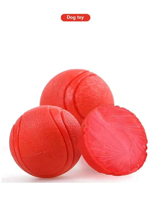 Durable Bouncy Dog Toy for Pets Chew Proof Rubber Ball S to L Size Training Interactive Chew Resistant Molar Ball