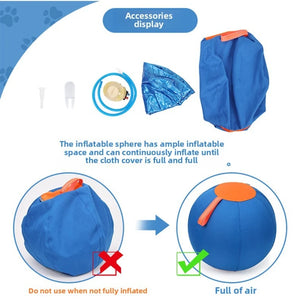 Dog Play Inflatable Big Ball Large Dog Playing Throw Interactive Training Ball Relieve Boredom Grab Fun Pet Dogs Toys Supplies