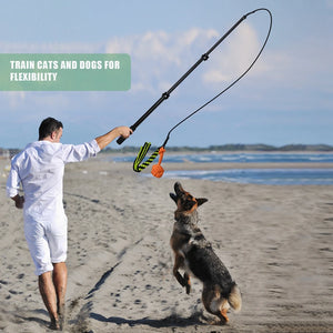 Dog Teeth Grinding Toy Bite-resistant Durable with  Plush Refill Dog Toy Retractable Pole Dog Chew Toy Interactive Pet Toys