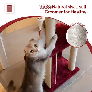 Cat Tree Tower for Indoor Cats Large Adults, Cat Tower with Scratching Post, Multi-Level Furniture Activity Center