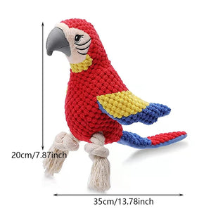 1PC Parrot Shaped Dog Toy With Squeaking Filling Suitable For Small And Medium-Sized Dogs To Play With