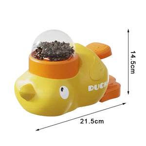Pet Snack Feeder Dog Food Dispenser Automatic Feeder Puppy Cartoon Duck Whale Design Used To Train Cats Accessories Supplies