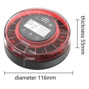 Aquarium Automatic Food Dispenser Automatic Fish Feeder USB Rechargeable Auto Fish Food Dispenser with Timer LCD Display