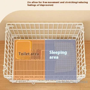 Large Space House For Dogs Pet Supplies Pet Villa Dog Cage With Toilet Tray Puppy House Iron Mesh Dog Cage Indoor Duplex Luxury