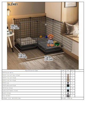 Dog Cage Small Dog Indoor with Separate Toilet Household Corgi Teddy Pomeranian House Kennel Dog Pet Fence