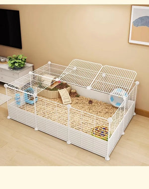 Hamster Cage Home Luxury Large Space Suitable for Multiple Pets Indoor Durability Free Landscaping Small Animal Products