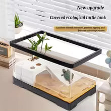 Luxury Fish Tank For Home Use, High-end With Cover, Transparent Living Room, Landscaping, Ecological Tank, Entrance Decoration,