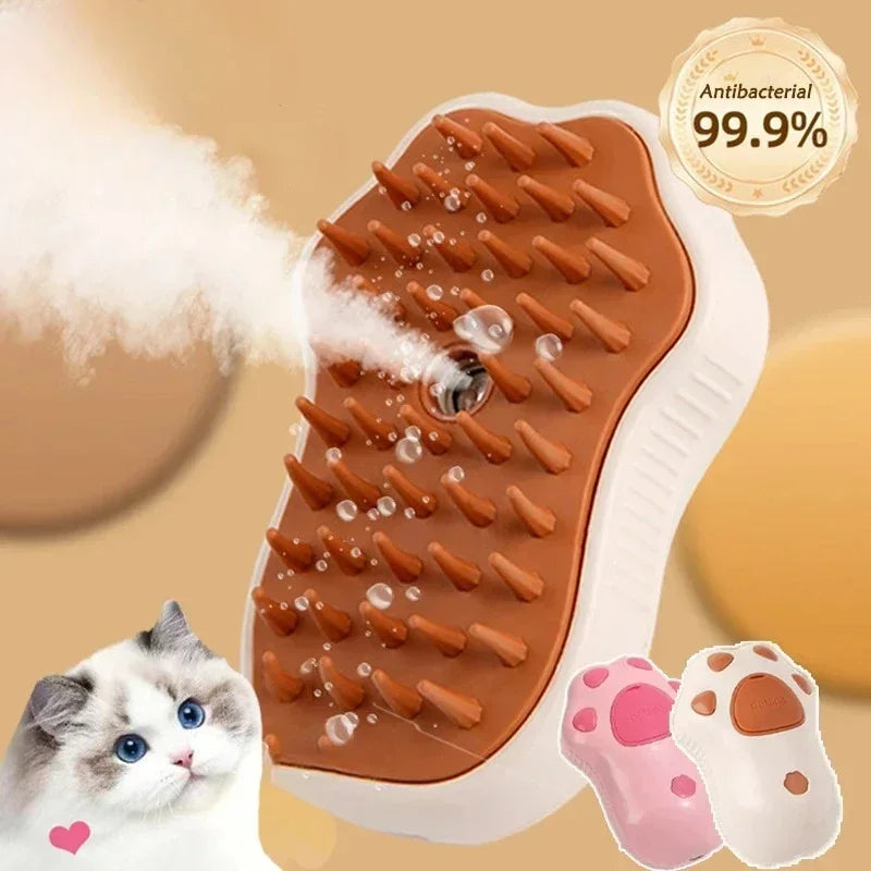 Cat Steam Brush 3 in 1 Electric Pet Brush Cat Hair Brushes Massage Dog Brush Spray Comb Pet Grooming Hair Removal Combs