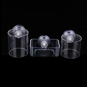 〔W〕Fish Tank Feeding Ring Transparent Acrylic Rectangle Round Shape Aquarium Suspensible Feeder For Tank Floating Food Dispenser