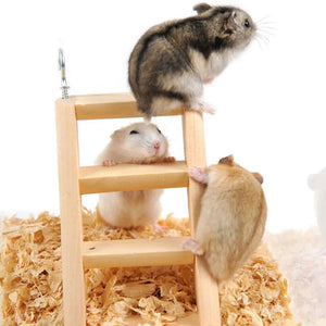 Hamster Ladder Natural Wooden Hamster Climbing Toy Small Pet Toy for Hamster Squirrel Guinea Pig Pet Rat Toys