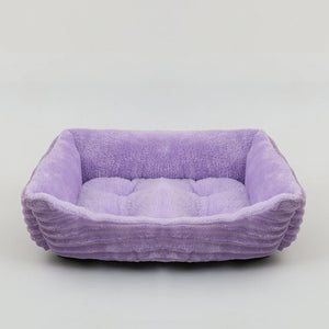 Bed for Dog Cat Pet Square Plush Kennel Medium Small Dog Sofa Bed Cushion Pet Calming Dog Bed House Pet Supplies Winter