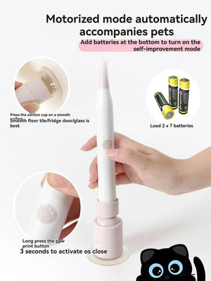 Cat electric toy self-hilarity relieves boredom, automatic cat teasing, adsorpable, can hold a strong suction cup, long rod, cat