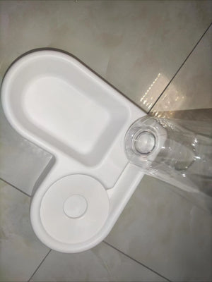 Double Dog and Cat Bowl-Pet and Food Bowl Set with, Pet Feeding Bowl Suitable for Cats and Small Dogs