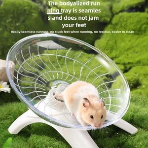 Hamster Running Disc Toy Sport Running Silent Transparent Small Pet Rotatory Jogging Wheel Wheel Toys Pet Hamster Cage Supplies