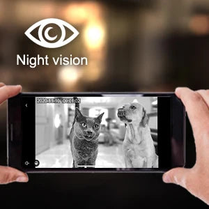 7.5L Dog Food Dispenser With Night Vision And 2-Way Audio 720P HD Wifi Camera Voice Recorder Automatic Cat Feeder