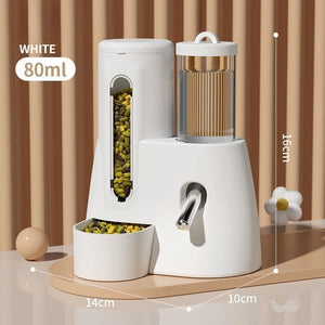 Hamster Water Feeder Small Animal Automatic Dispenser Drinking Water Bottle Bowls Dish with Food Container for Guinea Pig Rat