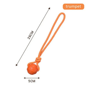 Dog Ball Toys Bouncy Rubber Ball Chew Toys Pet Dog Toy Ball with String Interactive Toys for Big Dog Puppy Games Toys