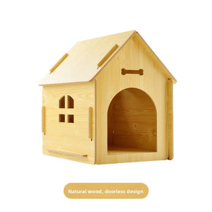 New wooden dog house and cat house, pet windowed dog house, detachable pet cabin, high-density Osson board, with iron doors
