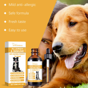 Dog Health Support Drops Anti-Allergy Relieves Discomfort Balanced Formula Supports Immunity Enhances Vitality Pet Supplement