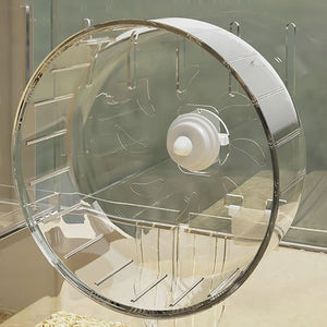 Hamster Habitat Acrylic Exercise Wheel Storage Habitat Cage for Hamster for Bedding Small Animals Enthusiast Pet Travel Play