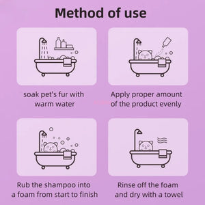 Dog 2-in-1 Shampoo Hypoallergenic Conditioner Moisturise The Hair Lavender Scent Smelly Dog Probiotic Shampoo Pet Clean Supplies
