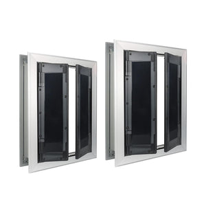 Dogs Door with Flap Heavy Duty Doors Large Aluminum Pet Door Energy Efficient Durable for Exterior Outdoor Indoor Wall Door