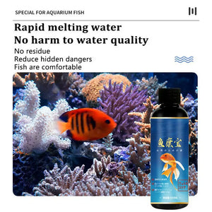 Fish Medicine For Freshwater 100ml Fin Rot Treat Fish Remedy Purify Aquarium Water Safe Fish Remedy Aquarium Supplies For Algae