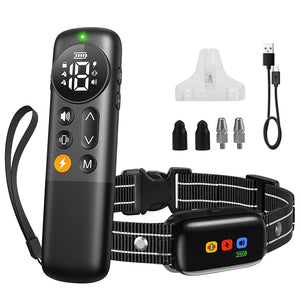 Dog Training Collar with Remote for Dogs Remote Rechargeable Beep/Vibration/Shock/Remote Calling Security Lock Rainproof