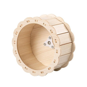 Hamster Wooden Running Wheel Quiet Hamster Toys Exercise Wheel Treadmill for Small Animals Rat Gerbils Chinchilla Syrian Hamster