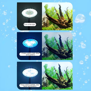 Fish Tank Clip Light, Color Changing and Dimming, USB Interface, Landscaping, Blue white light switching Brightening